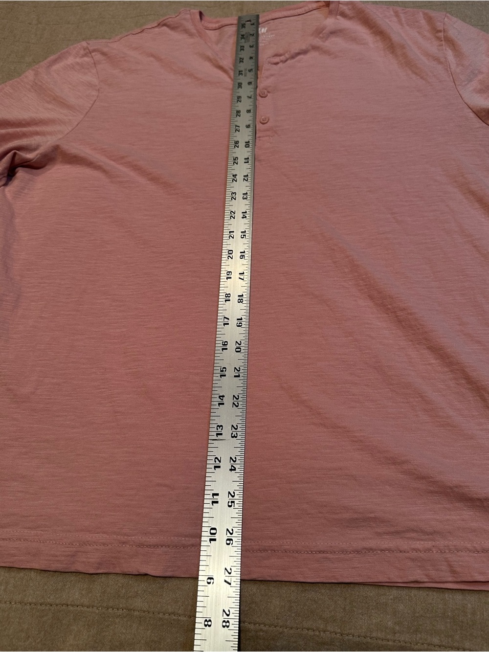 H&M Mauve Ribbed Henley Top - Picture 9 of 10